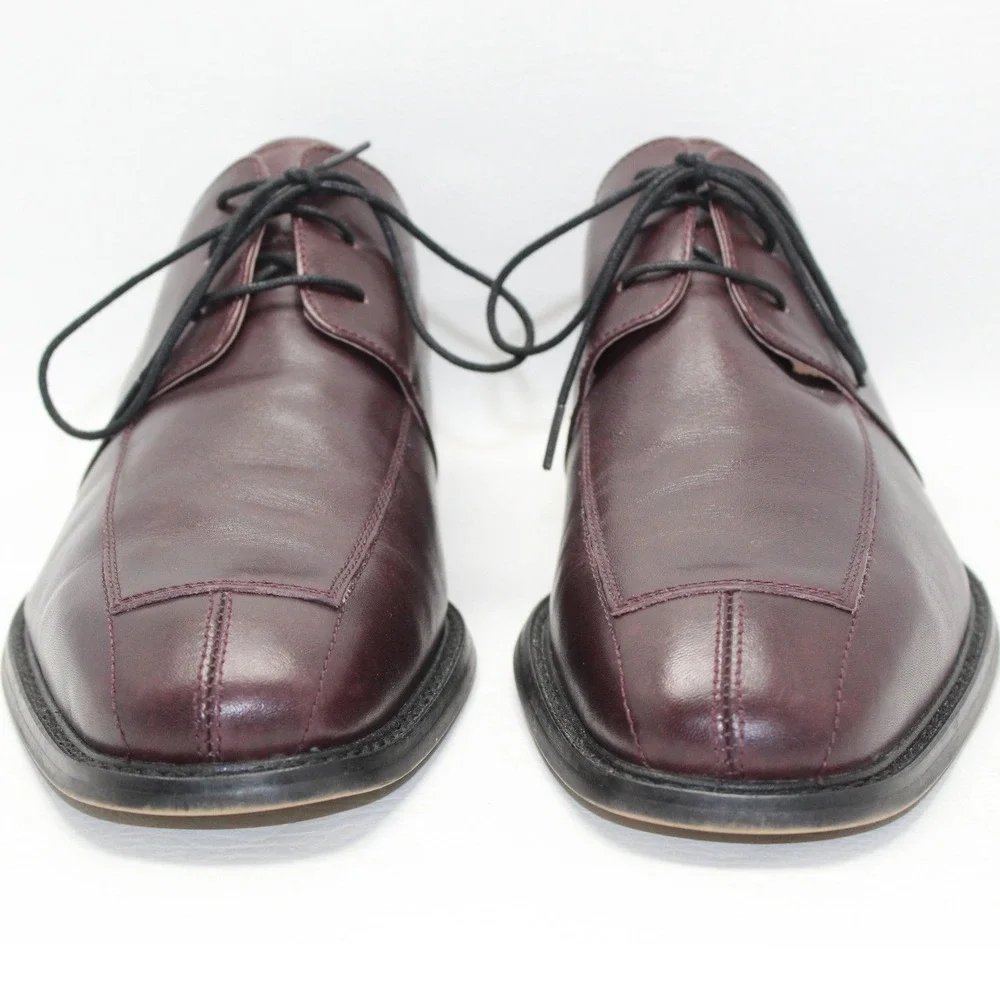 Florsheim Ashlin Burgundy Leather Split‎ Toe Derby Dress Shoes Mens 12D